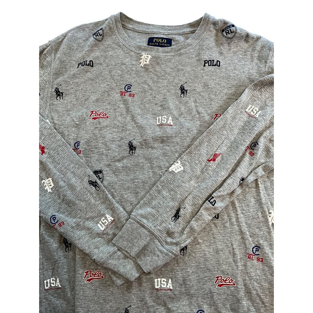 Polo Ralph Lauren Gray Thermal Style/Sleep Shirt Pullover